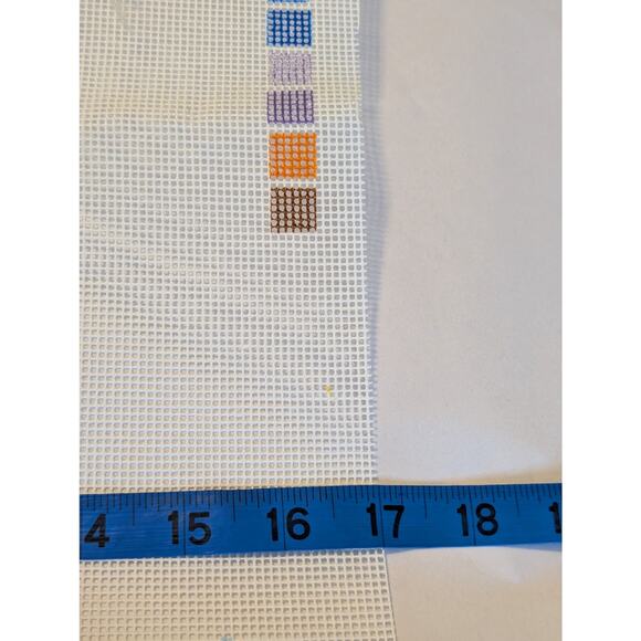 Vtg Bucilla Needlepoint Butterfly Wreath Mesh Design 1990 14" x 14" 4635 - Picture 8 of 8